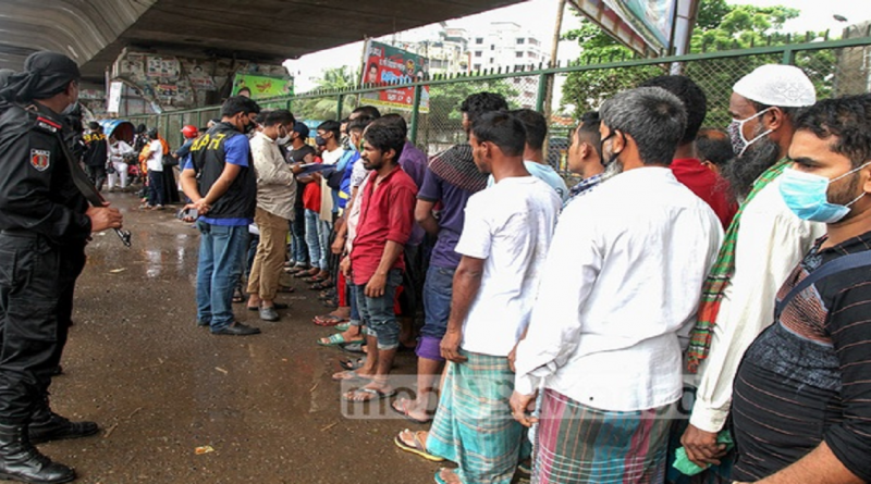 কঠোর লকডাউন মানতে র্যা বের বিশেষ অভিযান